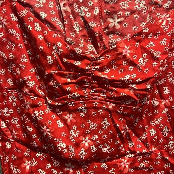 Cute Zara Summer Dress - Floral Mini Dress - Quarter Sleeve - Low Cut - Size XS - Picture 2 of 4